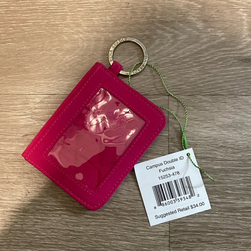 NWT Vera Bradley Campus Double ID in Fuchsia